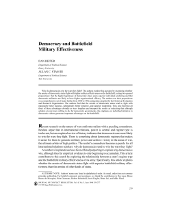 Democracy and Battlefield Military Effectiveness