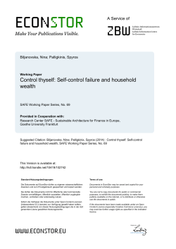 Control thyself: Self-control failure and household wealth