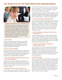 top 10 ways to get the most from your linkedin profile