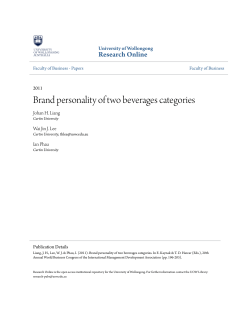 Brand personality of two beverages categories