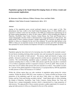 Population ageing in the Small Island Developing States of Africa