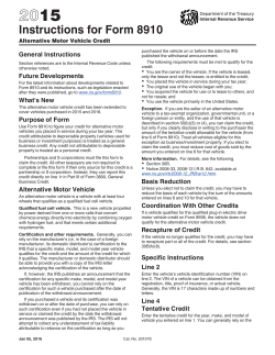 Instructions for Form 8910