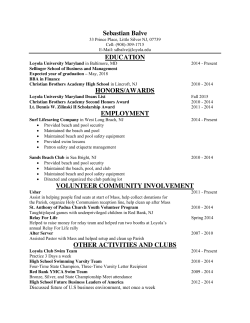 Sebastian Balve EDUCATION HONORS/AWARDS EMPLOYMENT