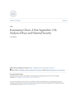 Korematsu`s Ghost: A Post-September 11th