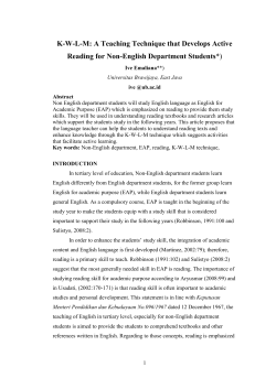 K-W-L-M: A Teaching Technique that Develops Active Reading for