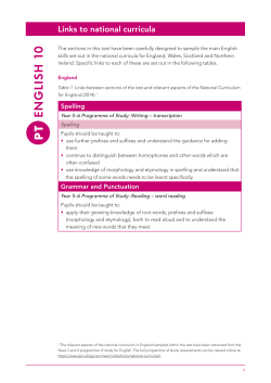 Links to national curricula