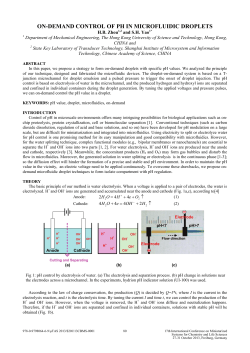 ON-DEMAND CONTROL OF PH IN MICROFLUIDIC DROPLETS