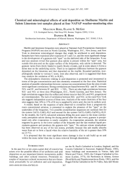 Chemical and mineralogical effects of acid deposition on