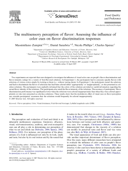 The multisensory perception of flavor: Assessing the influence of