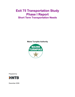 Exit 75 Transportation Study Phase I Report