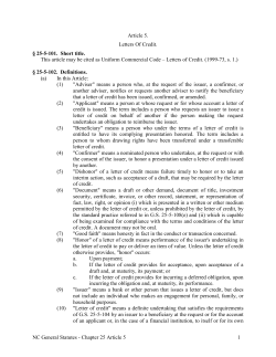 NC General Statutes - Chapter 25 Article 5 1 Article 5. Letters Of