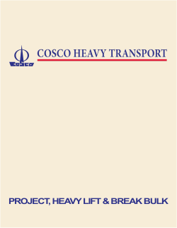 Breakbulk Fleet Brochure - COSCO Heavy Transportation