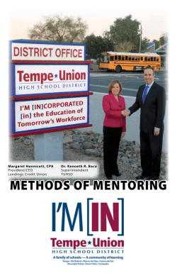 methods of mentoring - Tempe Union High School District