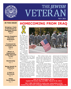 Fall 2011 - Jewish War Veterans of the USA
