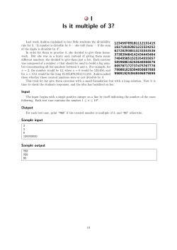 I Is it multiple of 3?