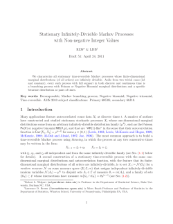 Stationary Infinitely-Divisible Markov Processes with Non