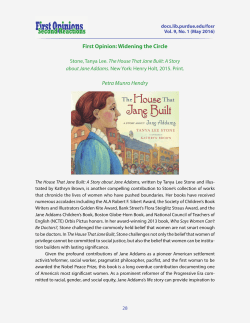 First Opinion: Widening the Circle - Purdue e-Pubs