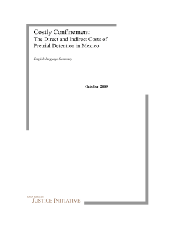 Costly Confinement: The Direct and Indirect Costs of Pretrial
