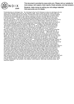 Foreshadowing an astrologers day - Omdix.com Search Term Paper