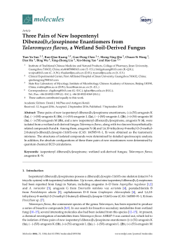 Three Pairs of New Isopentenyl Dibenzo[b,e]oxepinone