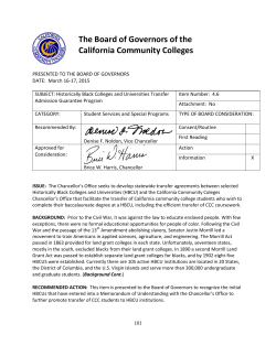 The Board of Governors of the California Community Colleges