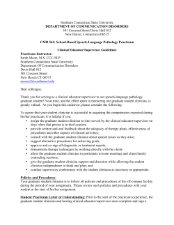 Southern Connecticut State University DEPARTMENT OF