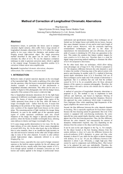 Method of Correction of Longitudinal Chromatic Aberrations