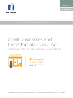 Small businesses and the Affordable Care Act