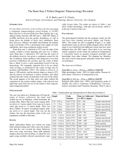 The Rano Kau 2 Pollen Diagram: Palaeoecology Revealed