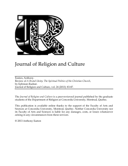 Review of A Brutal Unity The Spiritual Politics of the Christian