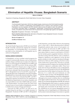 Elimination of Hepatitis Viruses: Bangladesh