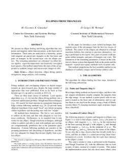 Ellipses from Triangles