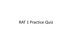RAT 1 Practice Quiz