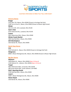 Local Store Information to Make Your Trip a Little Easier!