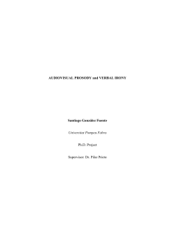AUDIOVISUAL PROSODY and VERBAL IRONY