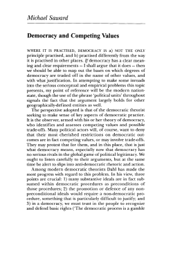 Democracy and competing values