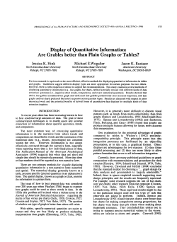 Display of Quantitative Information: Are Grables better than Plain