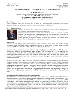 a case study of &ldquo;success story of zara in india