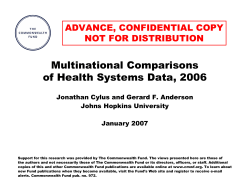 Multinational Comparisons of Health Systems Data, 2006