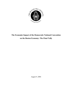The Economic Impact of the Democratic National Convention on the