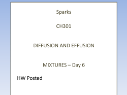 Sparks CH301 DIFFUSION AND EFFUSION MIXTURES – Day 6