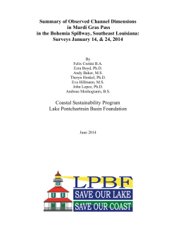 January 2014 - Lake Pontchartrain Basin Foundation
