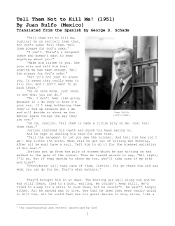 Tell Them Not to Kill Me