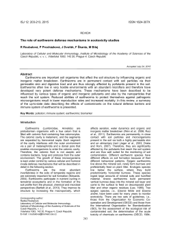 The role of earthworm defense mechanisms in ecotoxicity studies