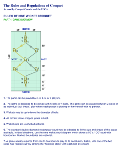 The Rules and Regulations of Croquet
