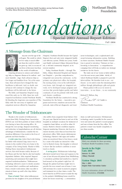 A Message from the Chairman Special 2003