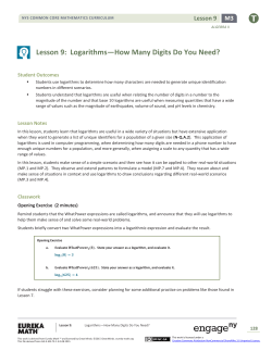Lesson 9: Logarithms&mdash;How Many Digits Do You Need?