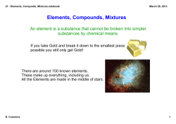 21 - Elements, Compunds, Mixtures.notebook