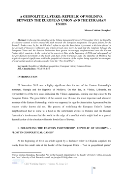 a geopolitical stake: republic of moldova