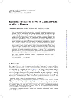 Economic relations between Germany and southern
